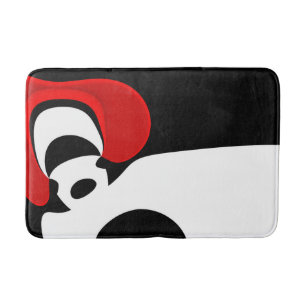 Aan Mr. Redd: Abstract zwart, wit & rood Badmat