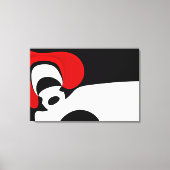 Aan Mr. Redd: Abstract zwart, wit & rood Canvas Afdruk (Voorkant)