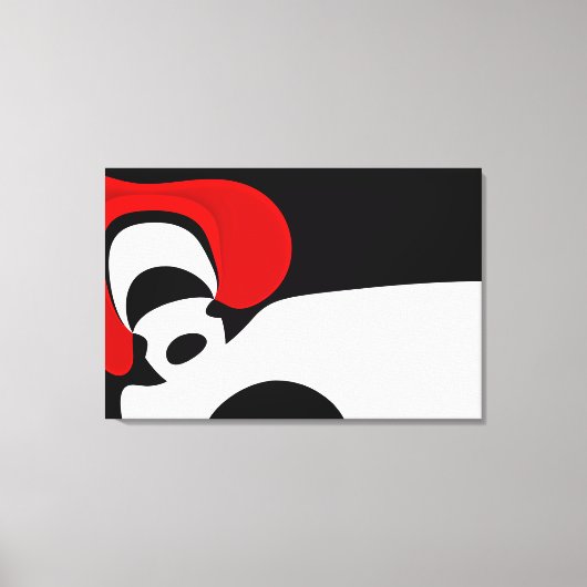Aan Mr. Redd: Abstract zwart, wit & rood Canvas Afdruk (Voorkant)