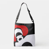 Aan Mr. Redd: Abstract zwart, wit & rood Crossbody Tas (Achterkant)