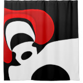 Aan Mr. Redd: Abstract zwart, wit & rood Douchegordijn (Voorkant)