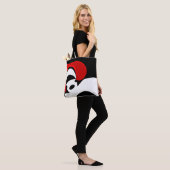 Aan Mr. Redd: Abstract zwart, wit & rood Draagtas (Op model)