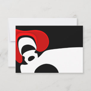 Aan Mr. Redd: Abstract zwart, wit & rood Kaart