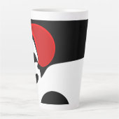 Aan Mr. Redd: Abstract zwart, wit & rood Latte Mok (Voorkant)