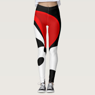 Aan Mr. Redd: Abstract zwart, wit & rood Leggings