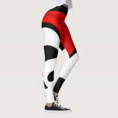Aan Mr. Redd: Abstract zwart, wit & rood Leggings (Rechts)