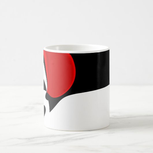 Aan Mr. Redd: Abstract zwart, wit & rood Magische Mok (Center)