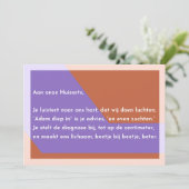 Aan onze Huisarts Bedankkaart (Staand voorkant)