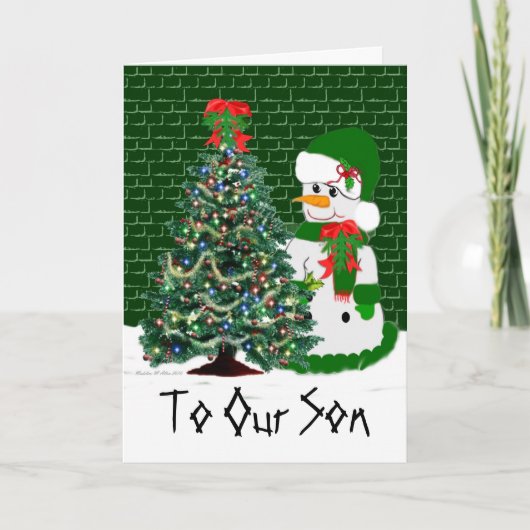 Aan Onze Zoon Feestdagen Kaart (Voorkant)