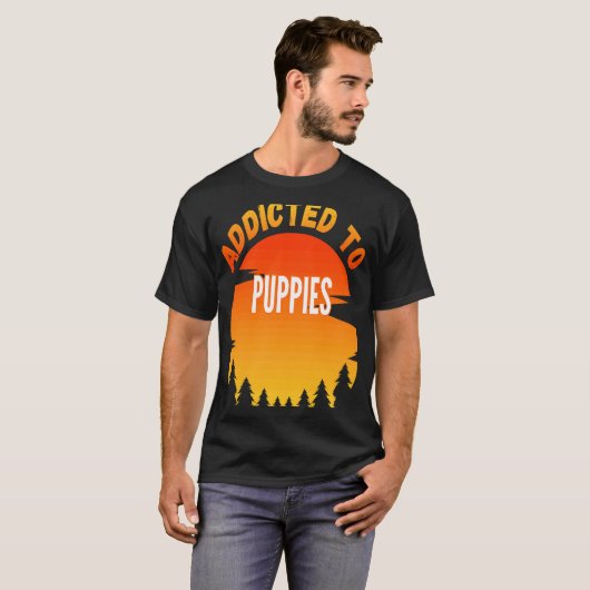 Aan Puppies toegeschreven puppies T-shirt (Voorkant volledig)