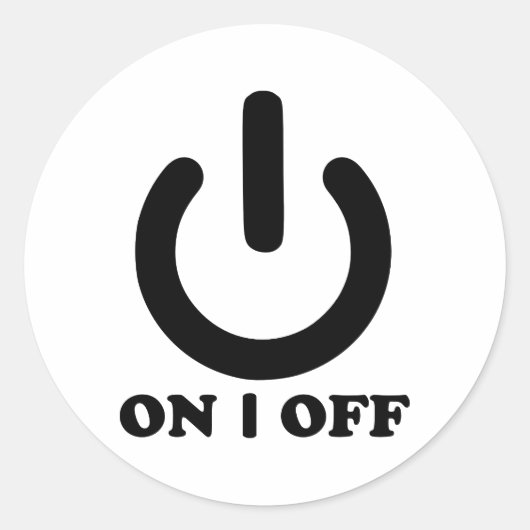 Aan/uit-knop Ronde Sticker (Voorkant)