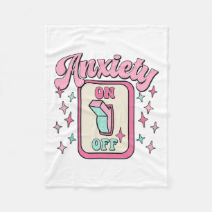 Aan-uit-schakelaar Fun Mental Health Awareness Ret Fleece Deken