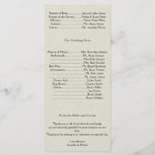 Aan zee in Zand en Aqua Trouwprogramma Programma (Achterkant)