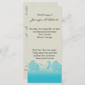 Aan zee in Zand en Aqua Trouwprogramma Programma (Voorkant / Achterkant)