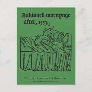 Aan zijn/haar coy iets Briefkaart