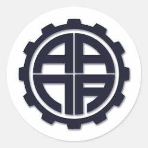 AANA-VISTUIG RONDE STICKER