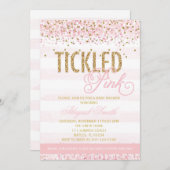 Aanbesteding roze Baby shower Kaart (Voorkant / Achterkant)