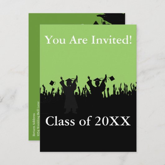 Aanbestedingsklasse afstuderen 2010 uitnodiging briefkaart (Voorkant / Achterkant)