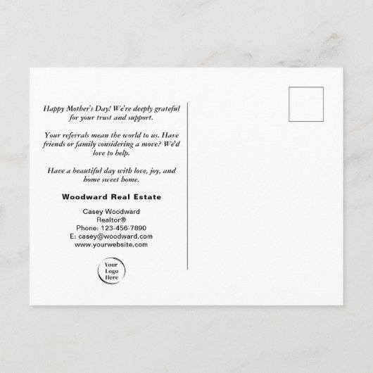 Aanbevelingen zorgen ervoor dat ons bedrijf bloeit briefkaart (Achterkant)