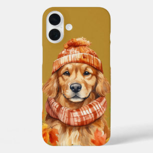 AANBIDDELIJKE WATERVERF HERFST Gouden Retriever HO iPhone 16 Plus Hoesje