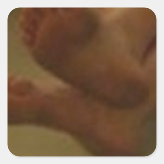 AANBIDDEN MIJN VOETEN VIERKANTE STICKER (Voorkant)