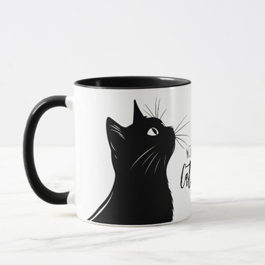 Aanbiddend Kat Wereld Beste Kat Moeder Aangepaste  Mok (Links)