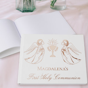 Aanbiddende engelen Eerste Heilige Communie Gastenboek