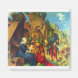 Aanbidding der Wijzen - Albrecht Durer - c1504 Magneet