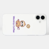 Aanbidding Koffie - iPhone 16 Design Case-Mate iPhone Case (Achterkant (horizontaal))