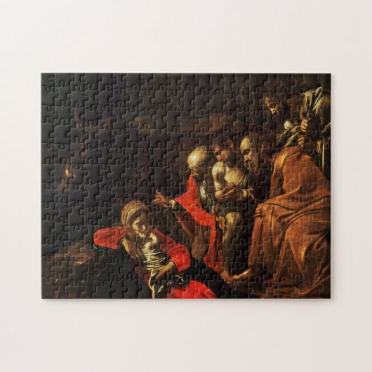 Aanbidding van de Herders (Caravaggio) Legpuzzel (Horizontaal)