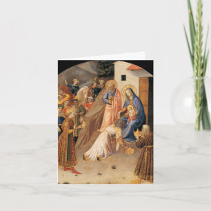 Aanbidding van de Wijzen door Fra Angelico 1423 Feestdagen Kaart