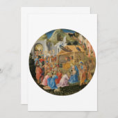 Aanbidding van de Wijzen door Fra Angelico en Fili Kaart (Voorkant / Achterkant)