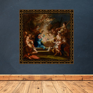 Aanbidding van herders Sebastiano Conca Kerstmis Poster