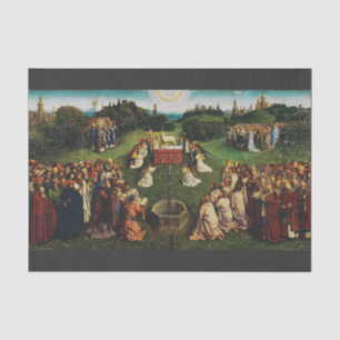 Aanbidding van het Lam door Jan van Eyck Tissuepapier