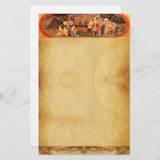 AANBIDDING VAN HET MAGISCHE KERSTPERKAMENT BRIEFPAPIER (Voorkant / Achterkant)