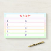 Aanbieden op plakkaatkleuren post-it® notes (Op bureau)