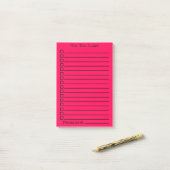 Aanbieden | Rood/roze Post-it® Notes (Op bureau)