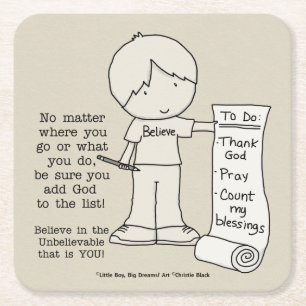 Aanbieden Vierkante Kartonnen Onderzetter