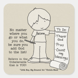 Aanbieden Vierkante Sticker