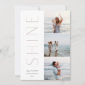 Aanbieding | Modern 3 Foto Collage Hanukkah Feestdagenkaart (Voorkant)