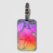 Aanbiedingen van mijn originele florale schilderij bagagelabel (Voorkant (verticaal))