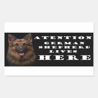 Aandacht Duitse herder woont hier sticker