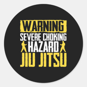 Aandacht Ik Kan Jiu Jitsu Vechters Judo Martial Ar Ronde Sticker