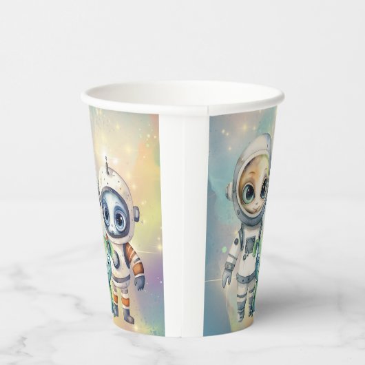 Aandacht Intergalactic Duidelijke Verjaardag Docum Papieren Bekers (Rechts)