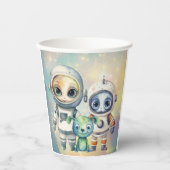 Aandacht Intergalactic Duidelijke Verjaardag Docum Papieren Bekers (Voorkant)