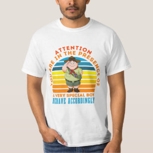 AANDACHT U IS IN AANWEZIGHEID VAN ZEER SPECIALE IN T-SHIRT