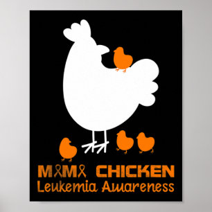 Aandacht voor AML-leukemie bij mama kip Poster