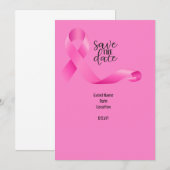 Aandacht voor borstkanker roze kaart (Voorkant / Achterkant)