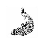 Aandacht voor De Tail Blue Peacock Rubberstempel (Afrduk)