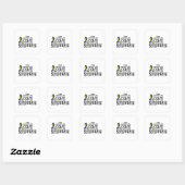 Aandacht voor downsyndroom, downsyndroom vierkante sticker (Vel)